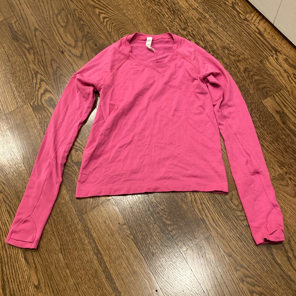 Lululemon sonic punch long sleeve swiftly size 6